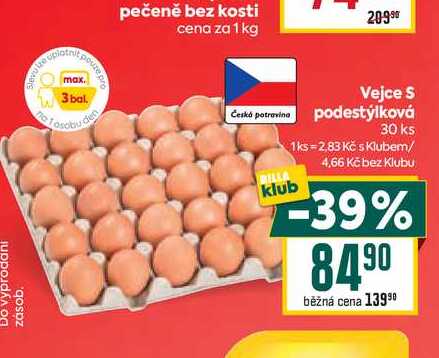 Vejce S podestýlková 30 ks 