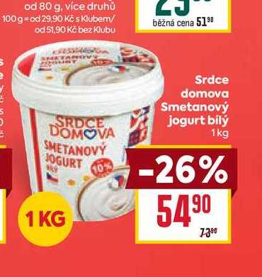 Srdce domova Smetanový jogurt bílý 1kg