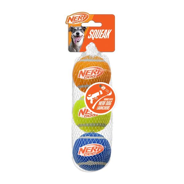 Nerf Dog Pískací tenisové míčky, 6,5 cm