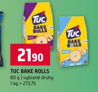 TUC BAKE ROLLS 80 g vybrané druhy
