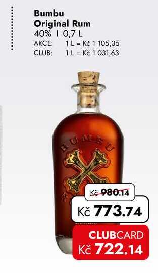 Bumbu Original Rum 40% 0,7 L