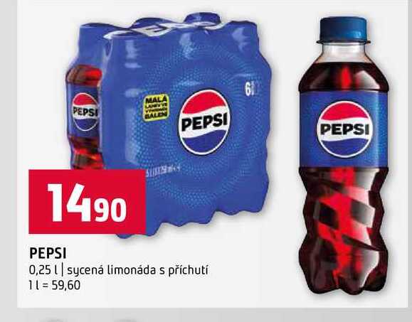 PEPSI 0,25l sycená limonáda s příchutí 