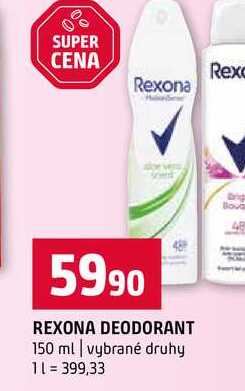 REXONA DEODORANT 150 ml vybrané druhy