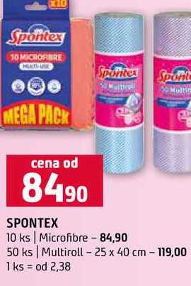 SPONTEX 10 ks Microfibre 50 ks Multiroll 25 x 40 cm