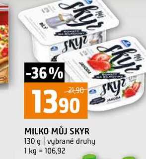 MILKO MŮJ SKYR 130 g vybrané druhy