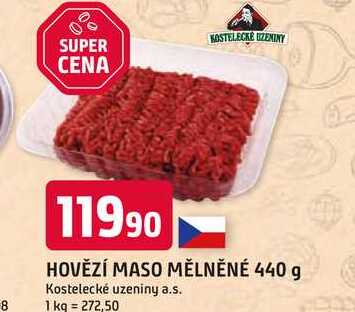 HOVĚZÍ MASO MĚLNĚNÉ 440 g 