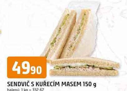 SENDVIČ S KUŘECÍM MASEM 150 g