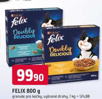 FELIX 800 g granule pro kočky, vybrané druhy