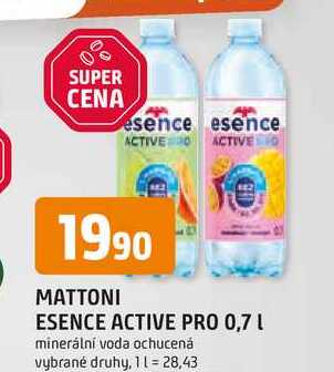 MATTONI ESENCE ACTIVE PRO 0,7 L