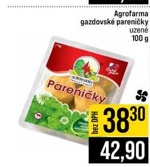 Agrofarma gazdovské pareničky uzené 100 g