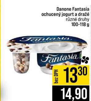 Danone Fantasia ochucený jogurt a dražé různé druhy 100-118 g