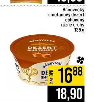 Bánovecký smetanový dezert ochucený různé druhy 135 g