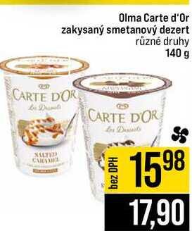 Olma Carte d'Or zakysaný smetanový dezert různé druhy 140 g