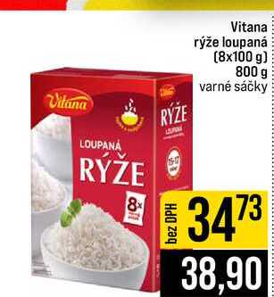 Vitana rýže loupaná 8x100 g 800 g 