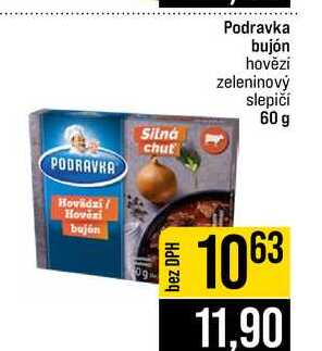 Podravka bujón hovězí zeleninový slepičí 60 g