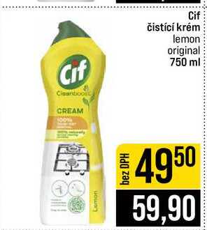 Cif čistící krém lemon original 750 ml