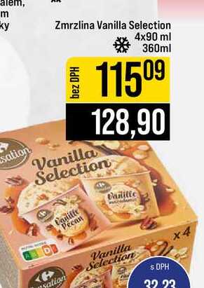 Zmrzlina Vanilla Selection 4x90 ml 360ml