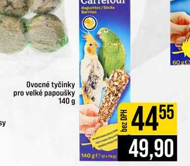 Ovocné tyčinky pro velké papoušky 140 g