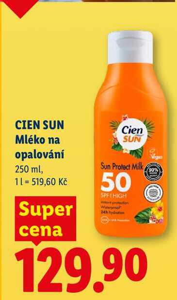 CIEN SUN Mléko na opalování, 250 ml