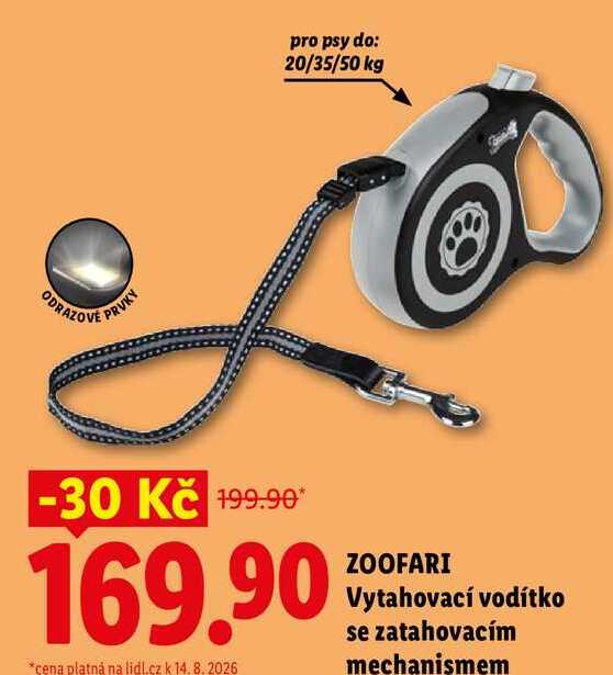 ZOOFARI Vytahovací vodítko se zatahovacím mechanismem 