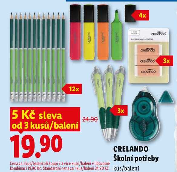 CRELANDO Školní potřeby kus/balení