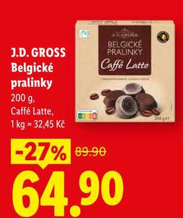 J.D. GROSS Belgické pralinky, 200 g