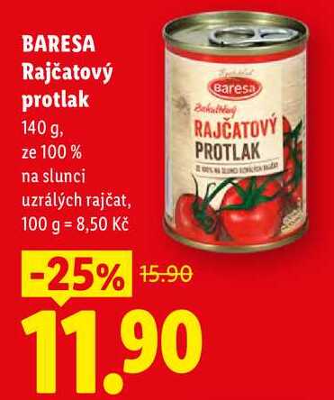 BARESA Rajčatový protlak, 140 g