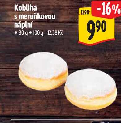 Kobliha s meruňkovou náplní 80 g 