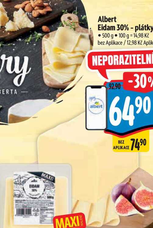 Albert Eidam 30%-plátky 500 g