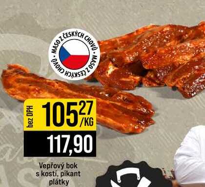 Vepřový bok s kosti, pikant plátky 1kg