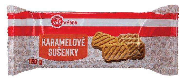 VÁŠ VÝBĚR Karamelové sušenky, 190 g