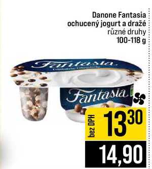 Danone Fantasia ochucený jogurt a dražé různé druhy 100-118 g