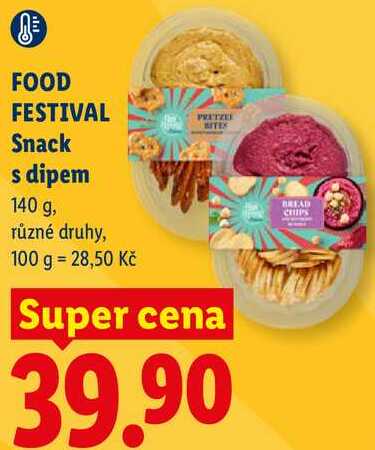 FOOD FESTIVAL Snack s dipem, 140 g