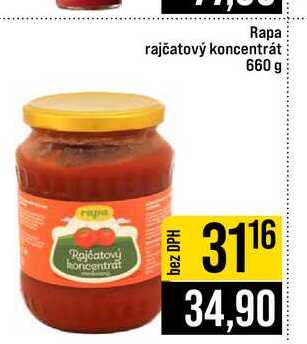 Rapa rajčatový koncentrát 660 g