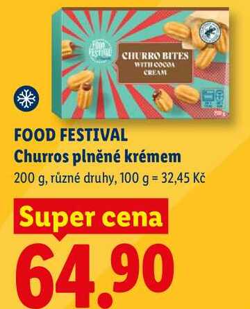 FOOD FESTIVAL Churros plněné krémem, 200 g