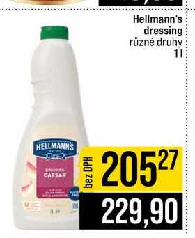 Hellmann's dressing různé druhy 1l