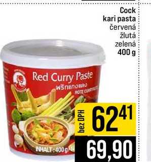 Cock kari pasta červená žlutá zelená 400 g