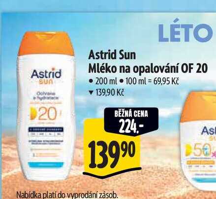 Astrid Sun hydratační mléko na opalování OF20 200ml