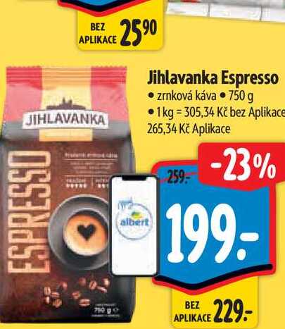  Jihlavanka Espresso  zrnková káva 750 g 