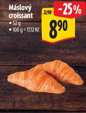 Máslový croissant, 52 g