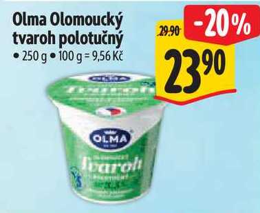Olma Olomoucký tvaroh polotučný, 250 g