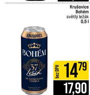 Krušovice Bohém světlý ležák 0,5l