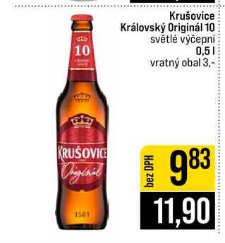 Krušovice Královský Originál 10 světlé výčepní 0,5l