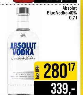 Absolut Blue Vodka 40% 0,7l