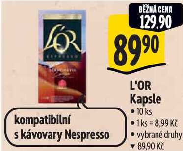 L'OR Kapsle, 10 ks