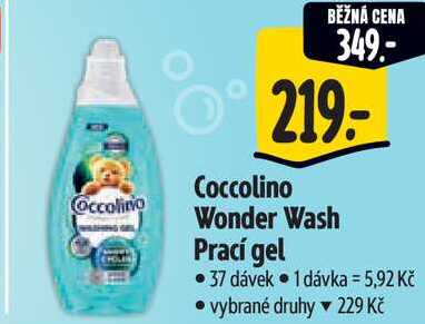 Coccolino Wonder Wash Prací gel, 37 dávek