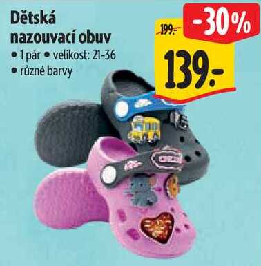 Dětská nazouvací obuv