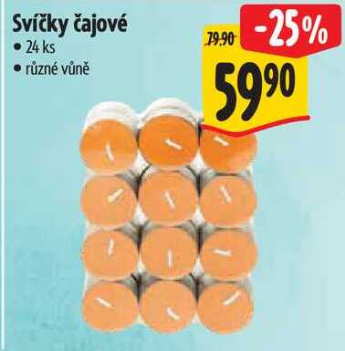 Svíčky čajové, 24 ks