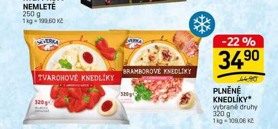 PLNĚNÉ KNEDLÍKY* vybrané druhy 320 g