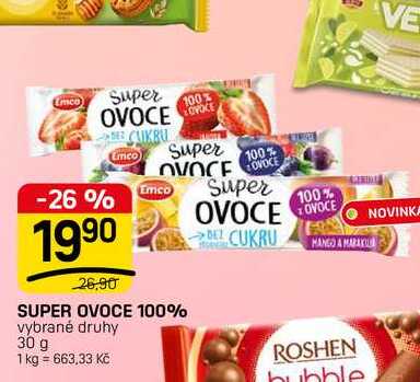 SUPER OVOCE 100% vybrané druhy 30 g